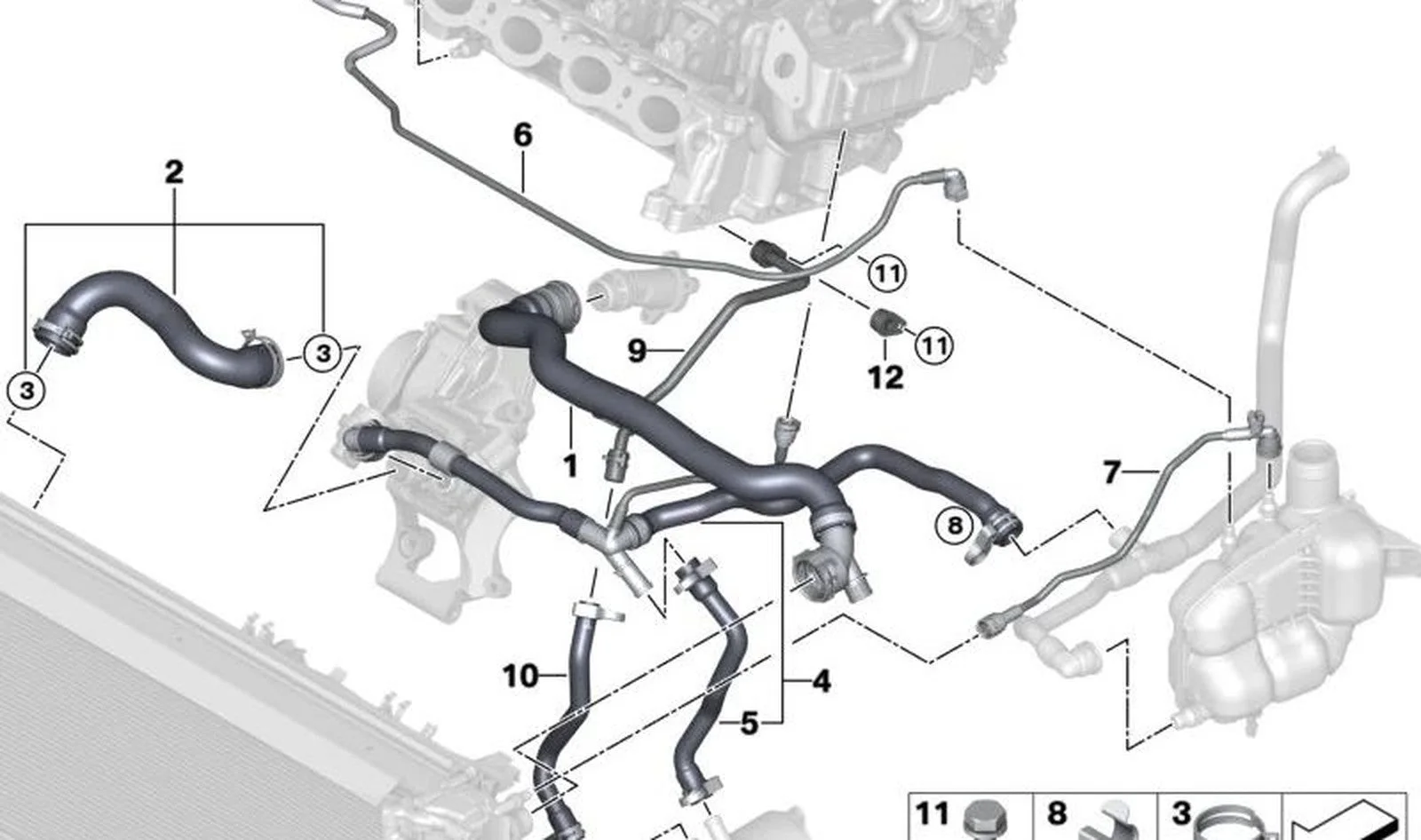 BMW MINI F56 Mini Su Borusu 17128606015