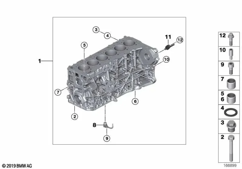 BMW E70 E71 E90 E91… N57 Motor Bloğu Blok 4000 11112359836