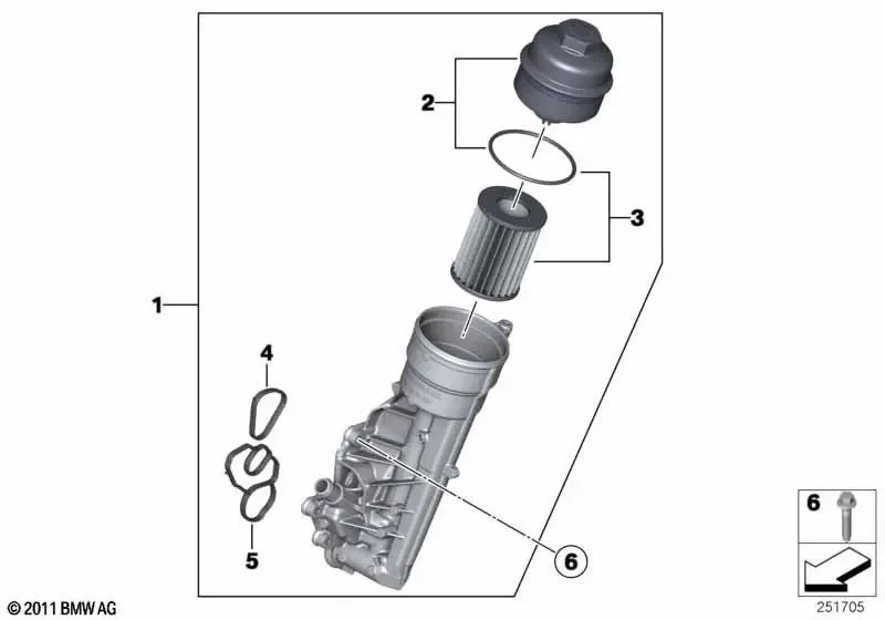 BMW F20 F21 F30 F31… N13 Yağ Filitre Kütüğü 11427611968
