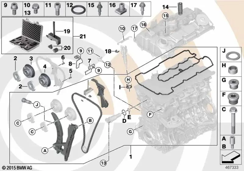 BMW N46 N46N Külbütör Civatası 11127578324