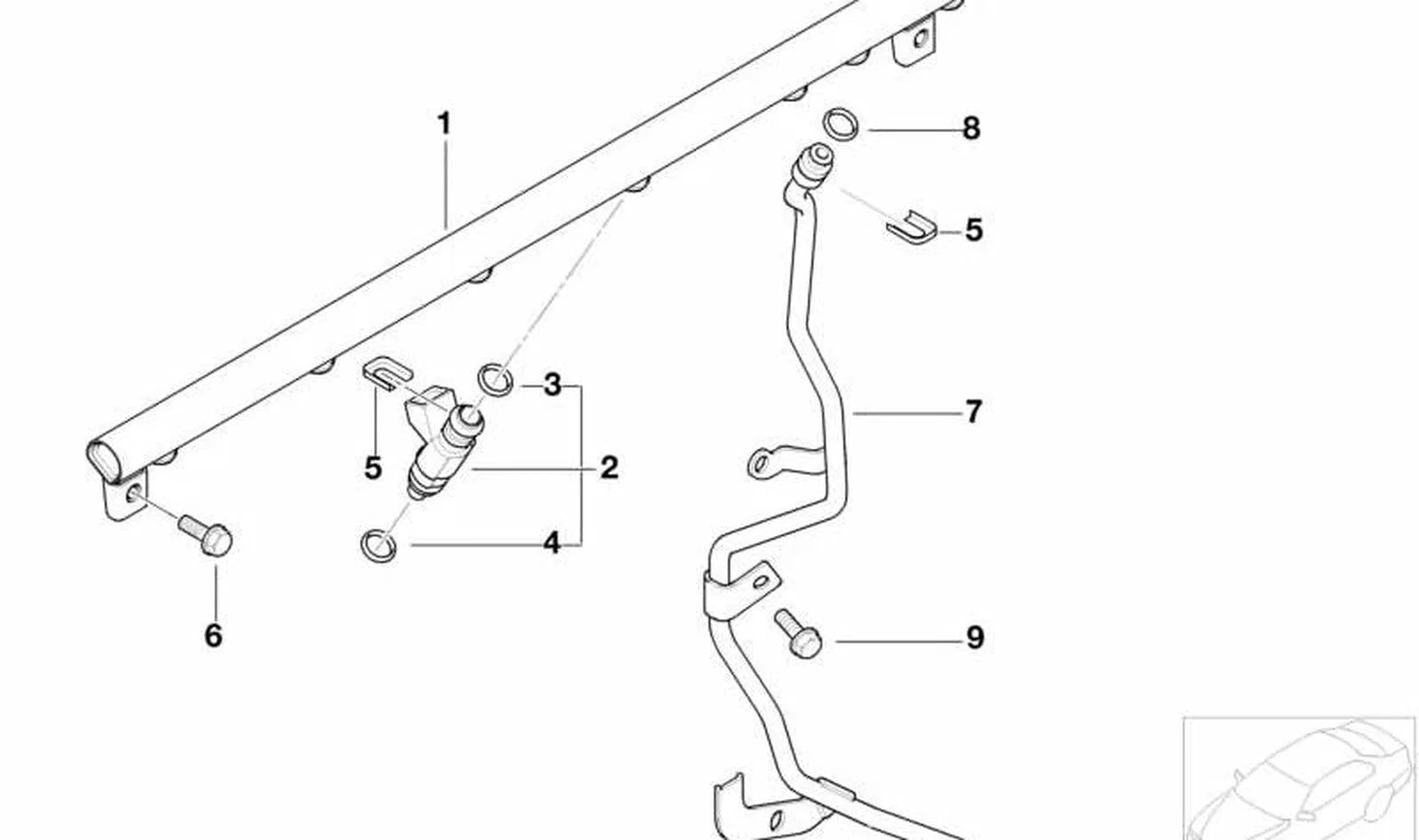 BMW N46 N52 Enjektör Segman 13537528539