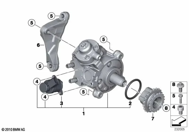 BMW E84 E90 E91 E92… N47 N47N N57 Yüksek Basınç Pompa Müşürü 13517823454