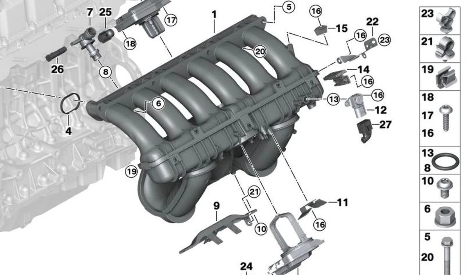 BMW N52 N52N Emme Manifoldu 11617559525