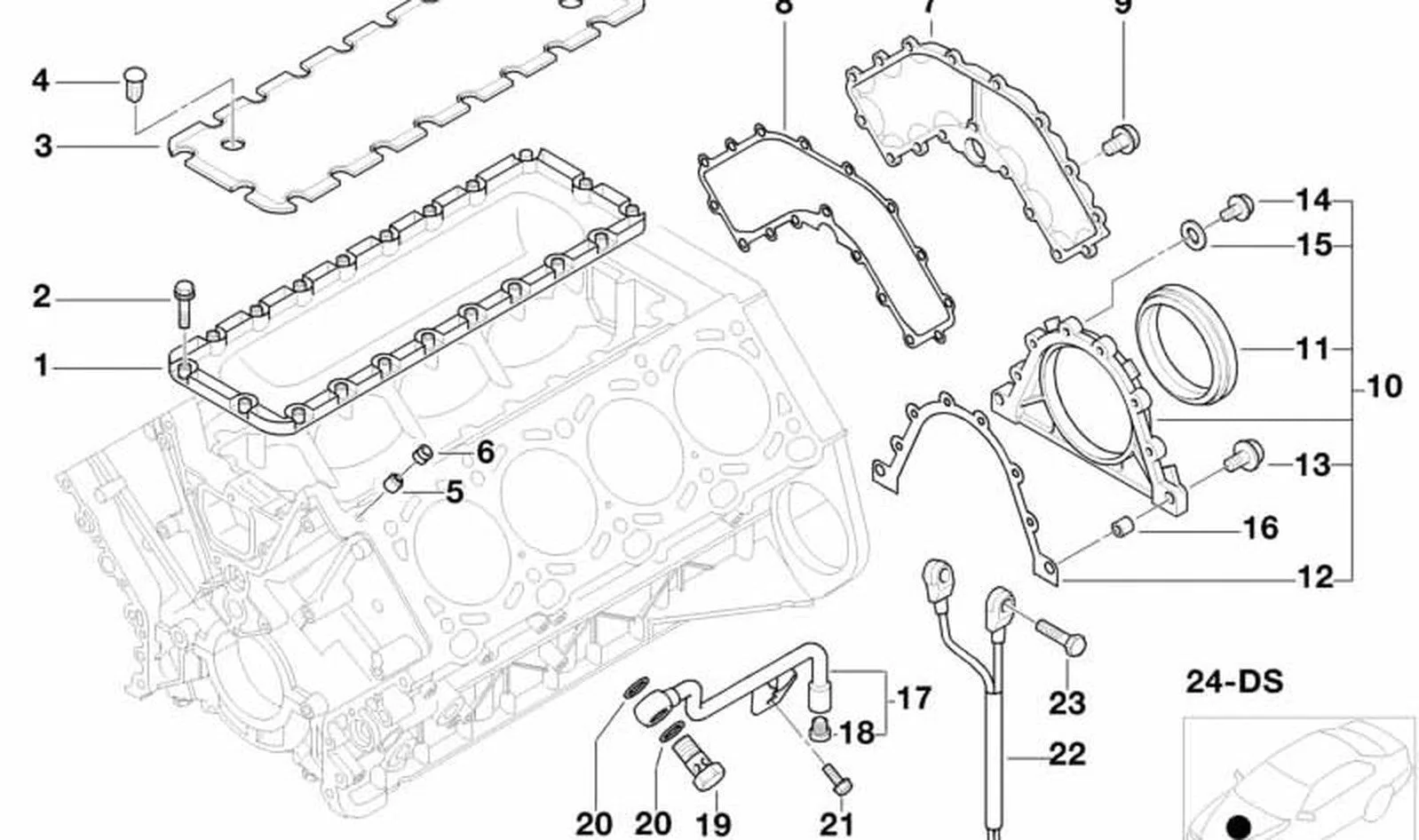 BMW X5 E53 M62 N62 Alt Takım Conta 11110008361