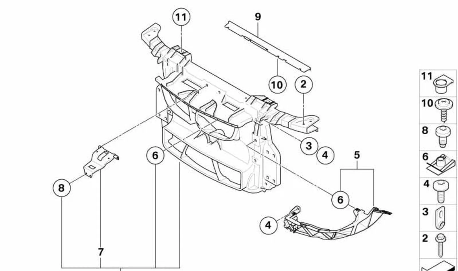 BMW 1 Serisi E81 E82 E87 Ön Panel Destek Kovanı 17117526660