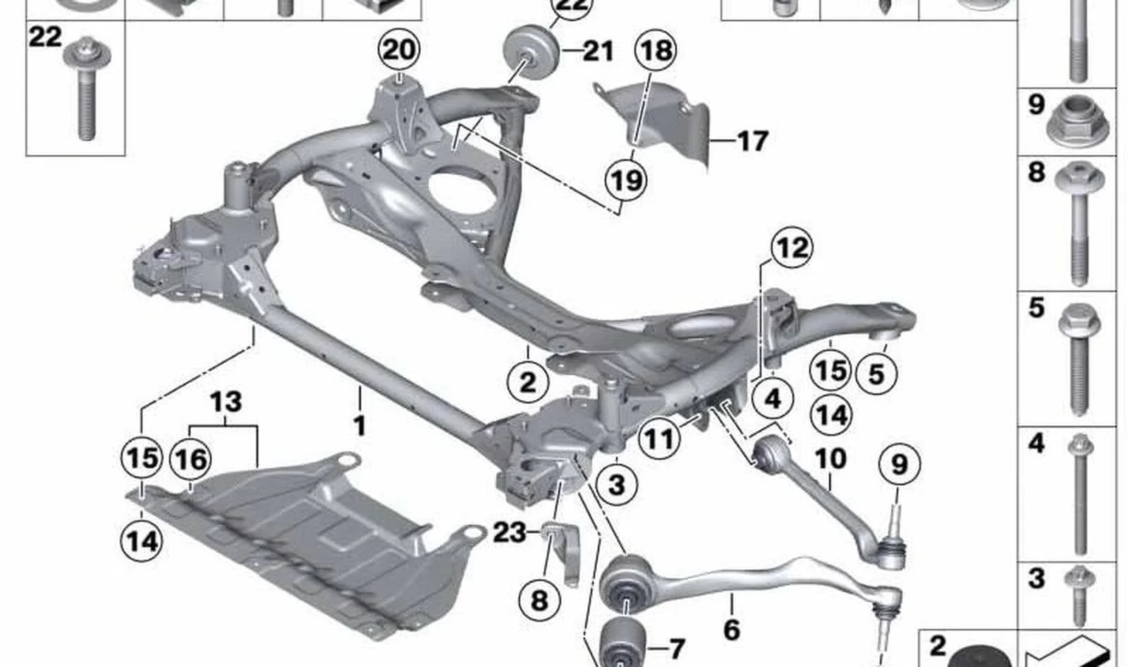 BMW F20 F21 F22 F23… Ön Salıncak Alt Sağ 31126852992