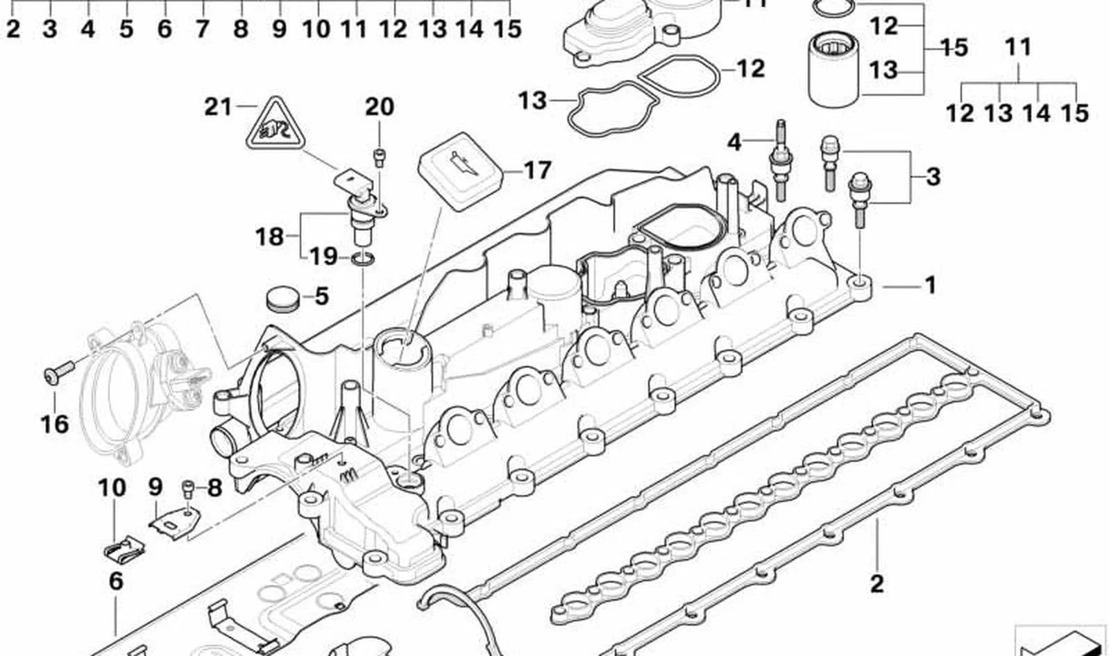BMW Sil Kapak Isıtma Sacı 11127808005