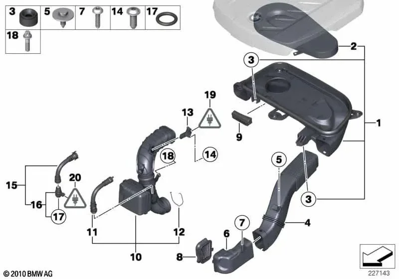 BMW 5 Serisi F10 F11 N47 Temiz Hava Borusu LCI 13718509816