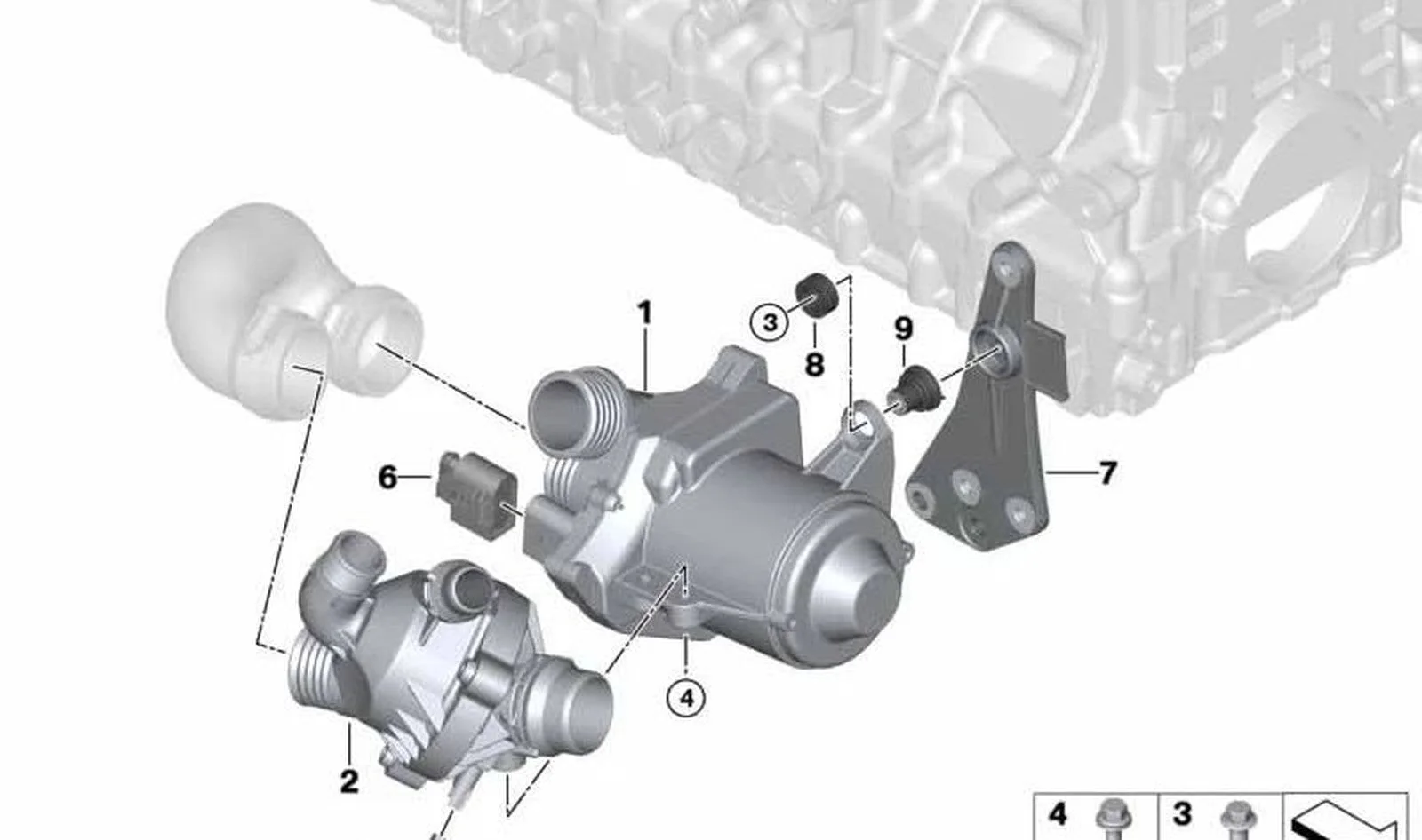 BMW E60 E65 E81 E82… N51 N52 N53… Termostat 11537549476