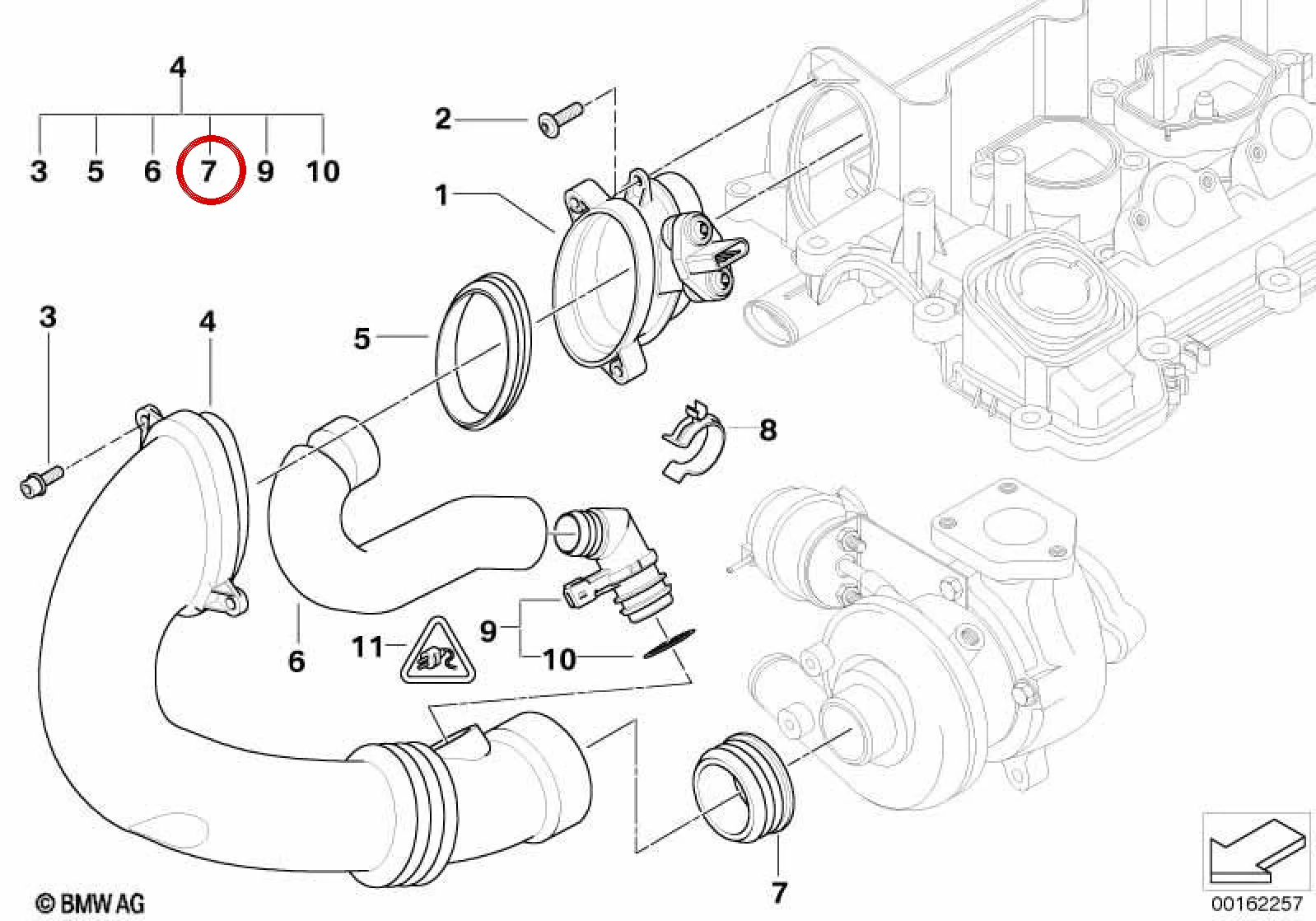 BMW E38 E39 E46 E53… M57 Turbo Conta 90 92 60 13717792090