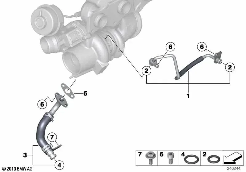 BMW F20 F21 F22 F23… N20 N26 Turbo Hortumu 11428626653