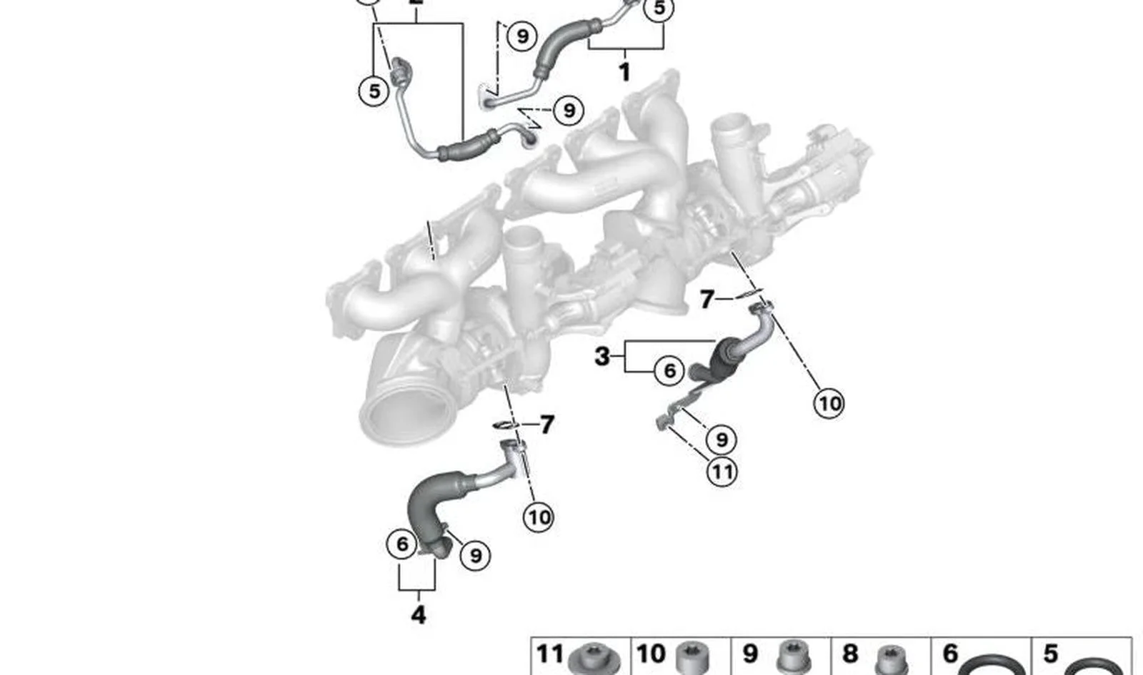 BMW E24 E28 E30 E34… N20 N26 S55… Turbo Oring P63 07119907330 BMW GROUP