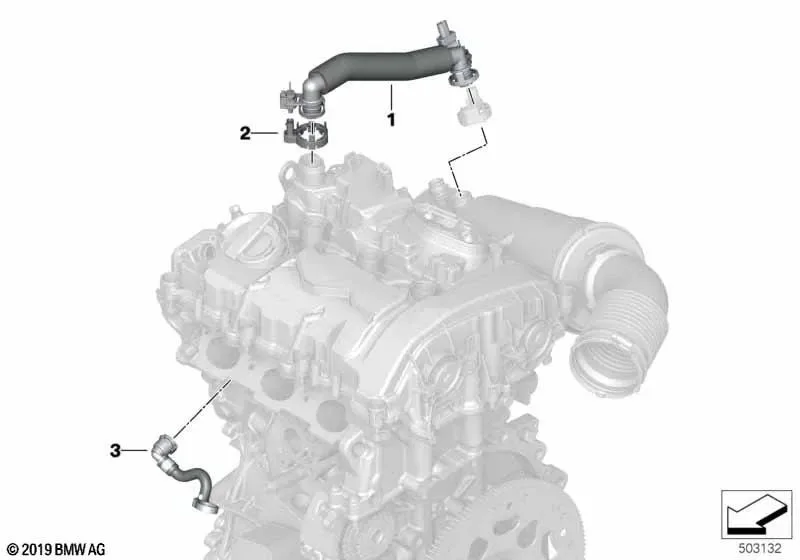 BMW Üst Kapak Hortum 11157625259