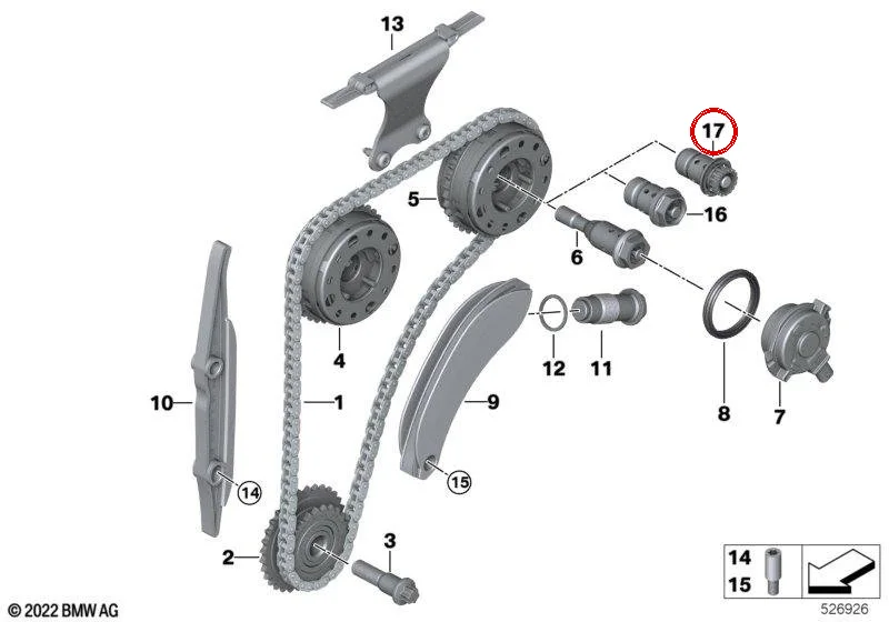 BMW 1 Serisi F20 B38 B46 B48… Vanos Valfi Kısa 11368696446