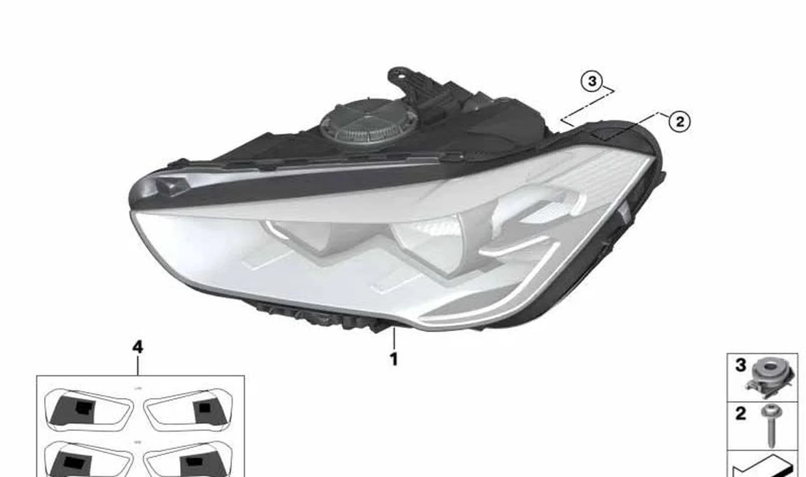 BMW X1 F48 Far Xenon Sağ X1.F48 63117428736