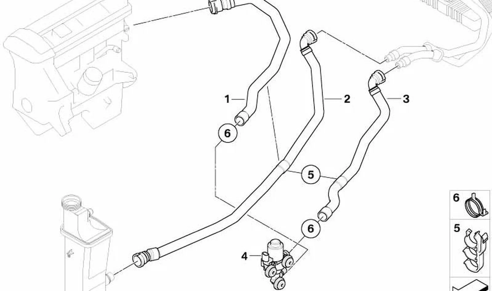 BMW X3 E83 Kalorifer Hortumu 64213400416