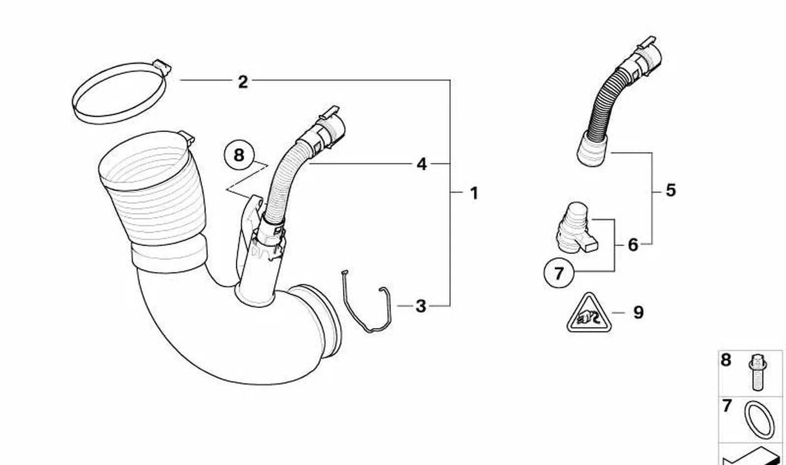 BMW X3 E83 Lci Hava Filtre Borusu 13717801545