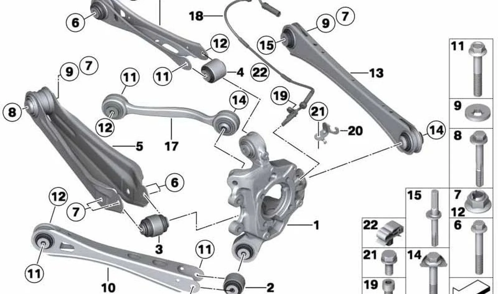 BMW X3 F25 Arka Üst Salıncak 33326786981