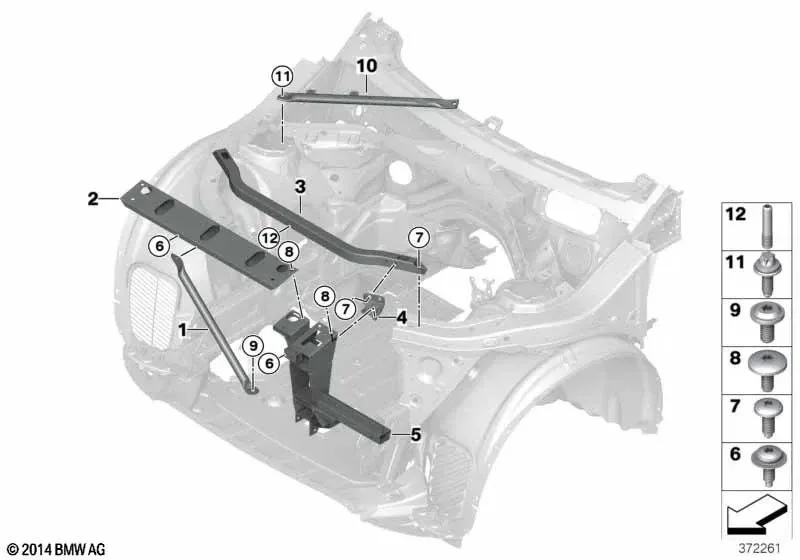 BMW X3 F25 Far Alt Destek Sacı Sol 51647210499