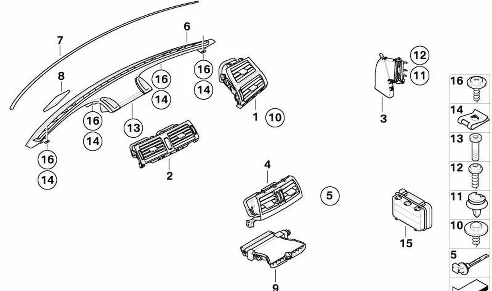 BMW X5 E70 Kalorifer Izgarası Sol 64229227767