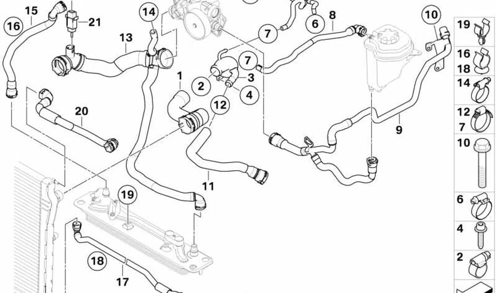 BMW X5 E70 X5M Rad Üst Hortumu 17127589755