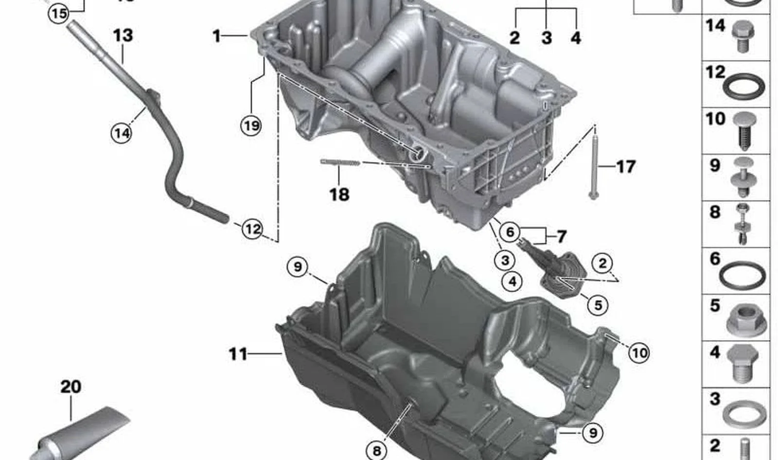 BMW X5 F15 B47 Motor Yağ Karteri 11138517161
