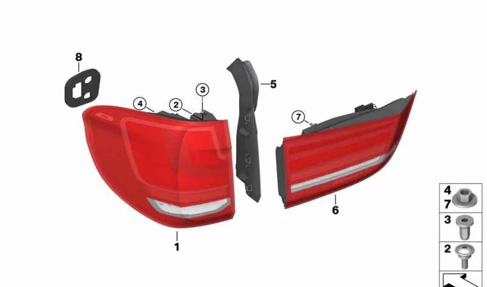 BMW X5 F15 Stop Su Oluk Çıtası Sol 63217342233
