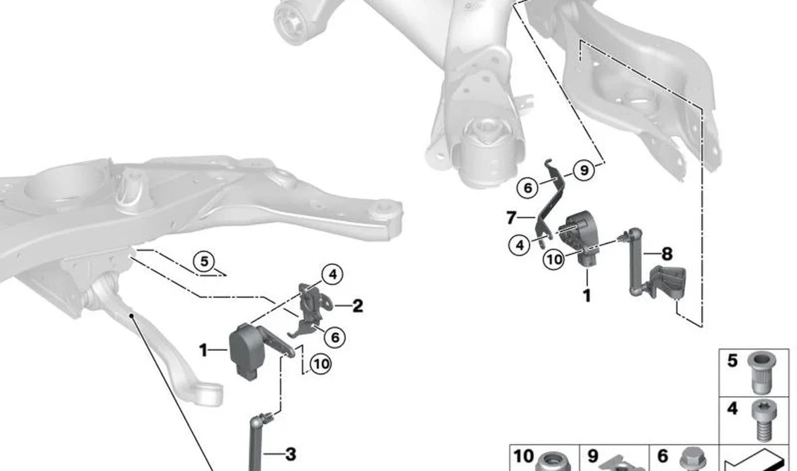 BMW Z4 G29 Yükseklik Seviye Sensör Tutucu Ön 37146878571