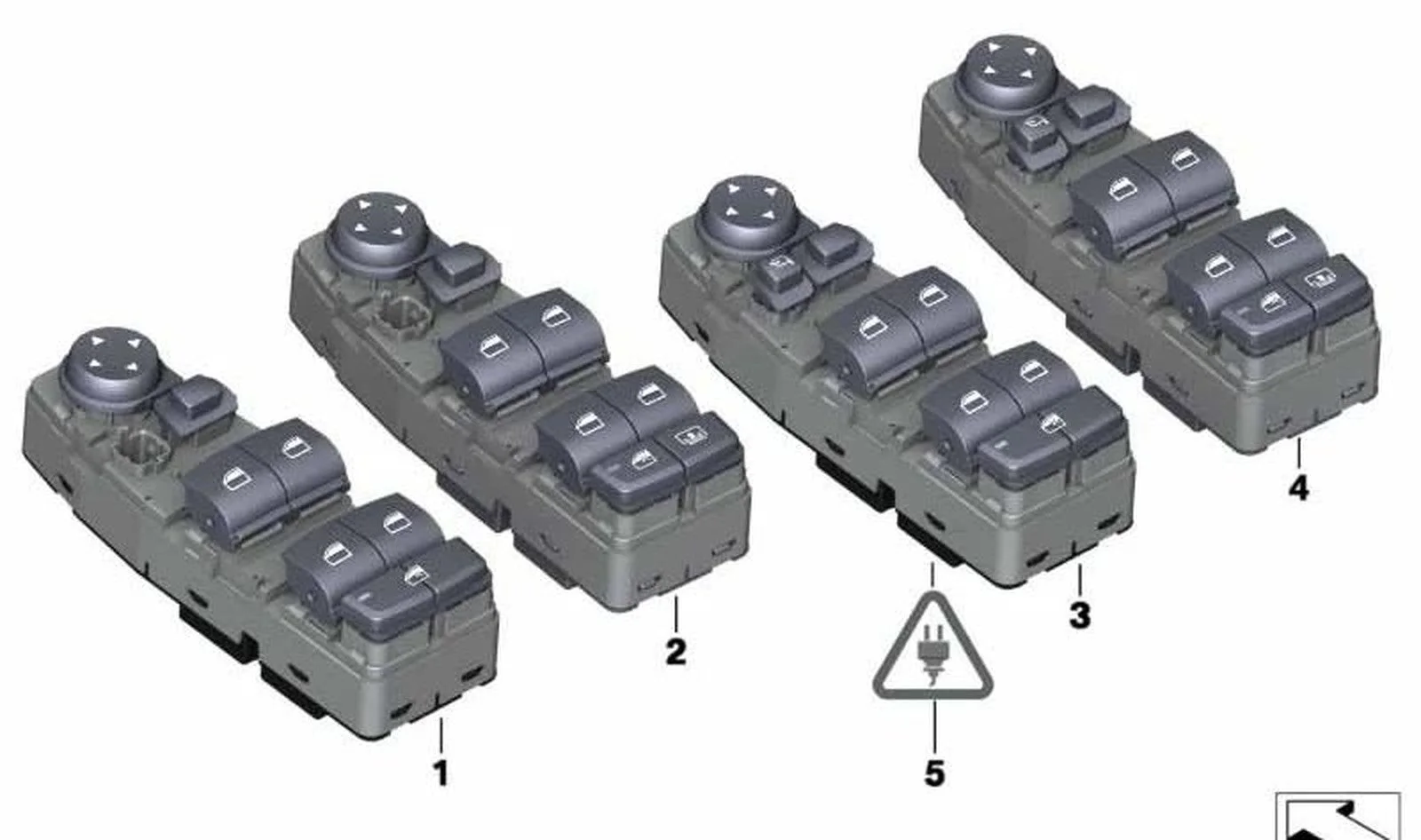 BMW F06 F07 F10 F11… Cam Düğmesi 61319241956