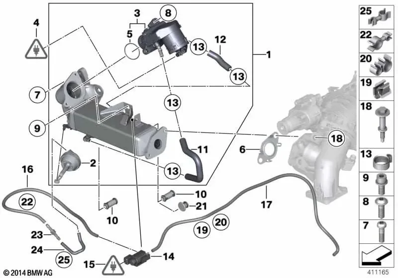 BMW E90 E91 E92 E93… N47 EGR Soğutucu 11717810751
