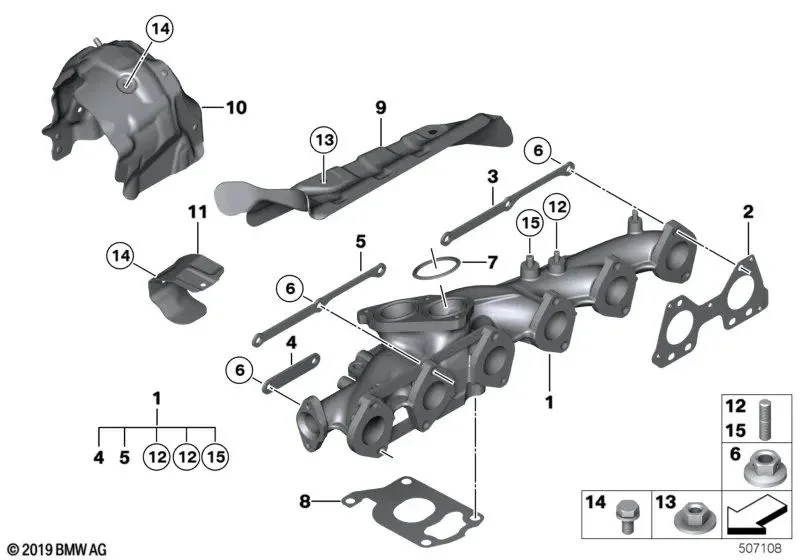 BMW E70 E71 F01 F06… N57 Egzoz Contası 11657810781