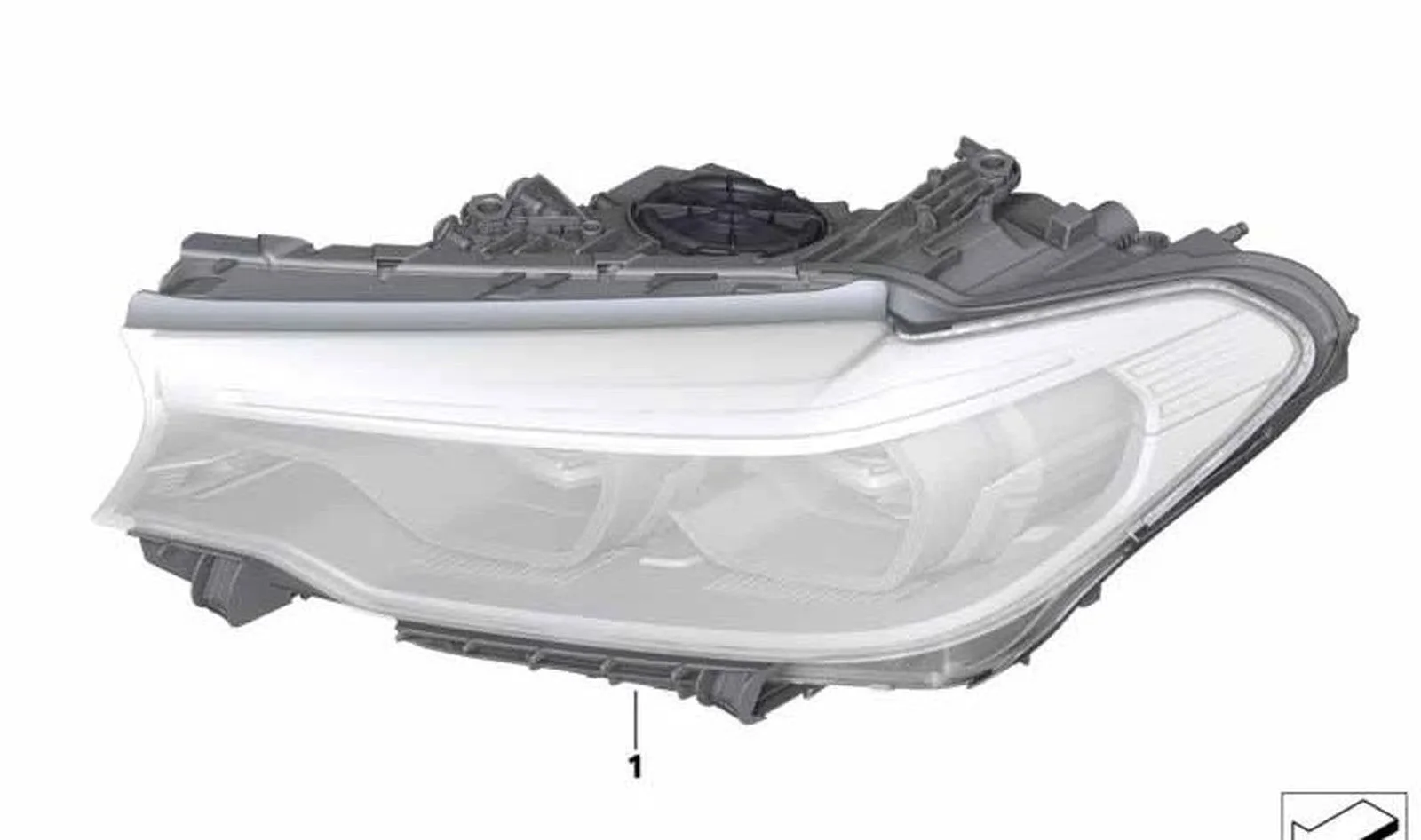 BMW 5 Serisi G30 G31 Far Sol 63117214951