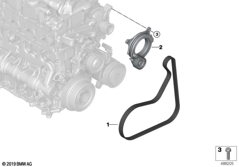 BMW F20 F21 G01 G02… B37 B57 N47 Gergi Kütüğü (Makaralı) 11288579118 BMW GROUP