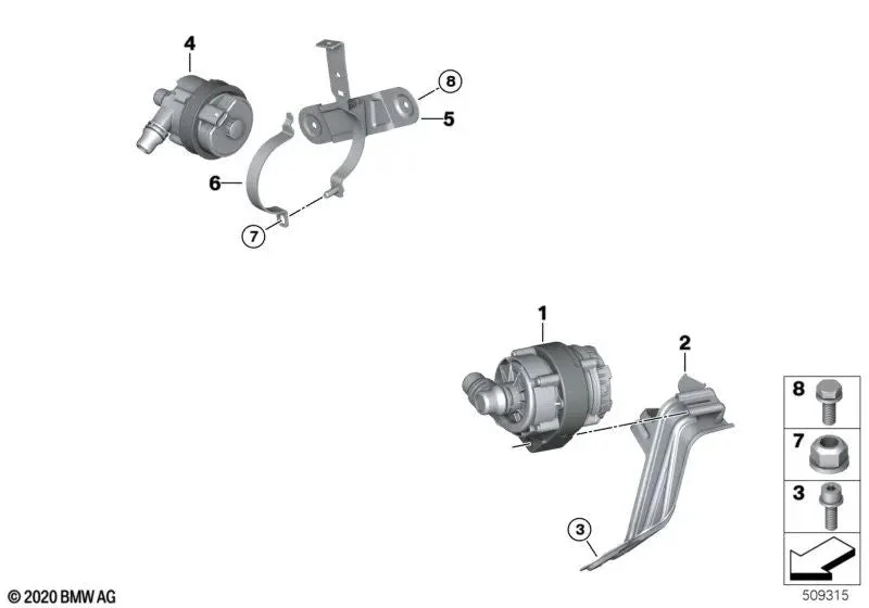 BMW G01 G02 G20 G22 B48 B58 İlave Su Pompası 11518663248