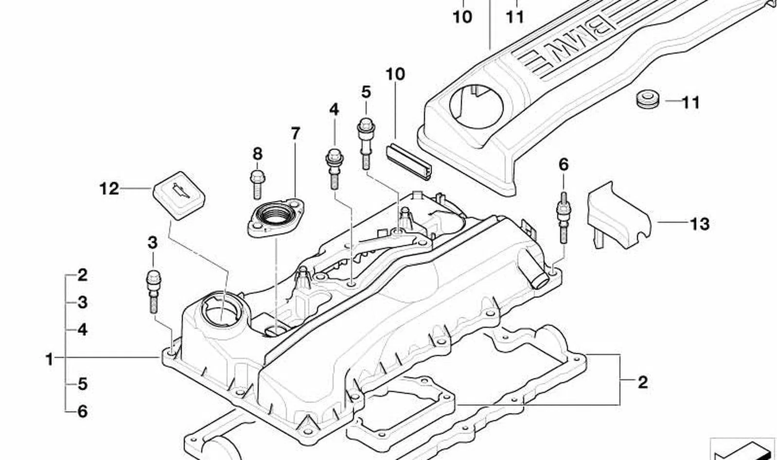 BMW E60 E81 E82 E83… N46 Külbütör Kapağı 11128645888