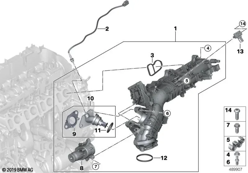 BMW F10 F11 F15 F20… B47 Manifold Emme 11618513655
