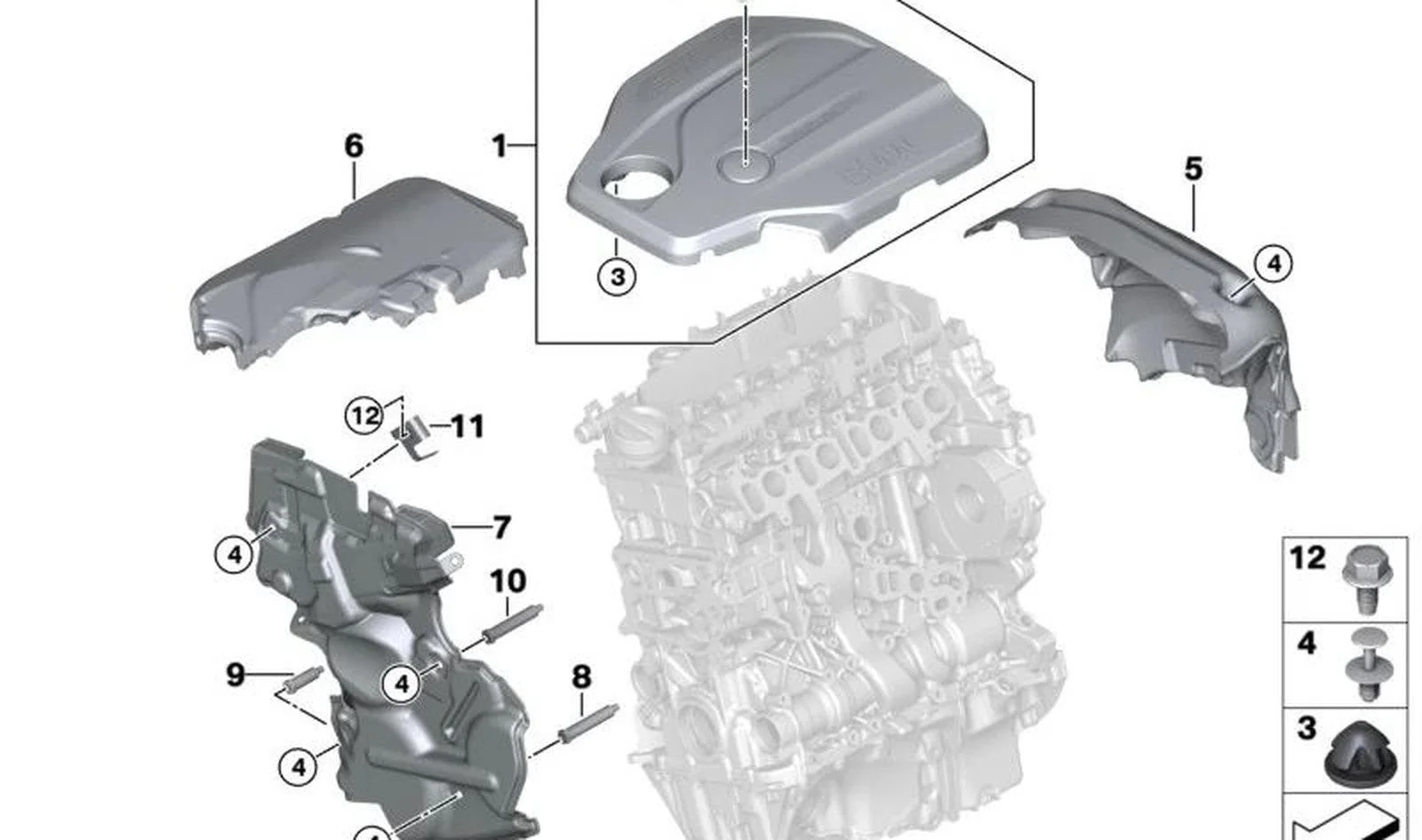 BMW Motor Bakalit Kapağı 11148514202