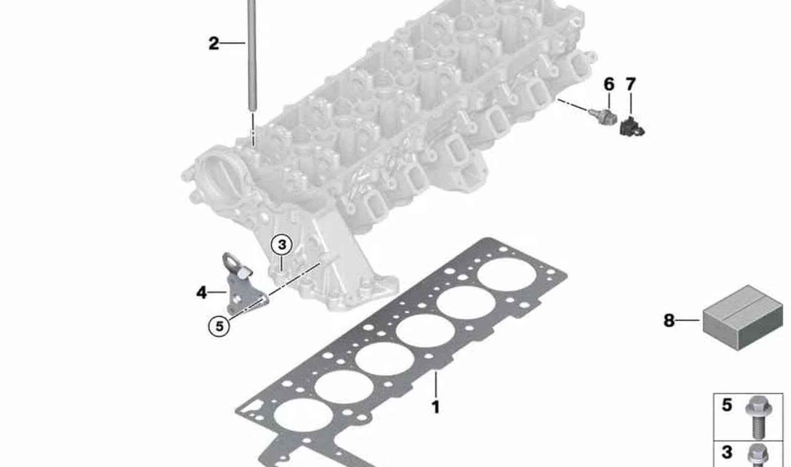 BMW E38 E39 E46 E53 M57 Silindir Kapak Contası 11122248984