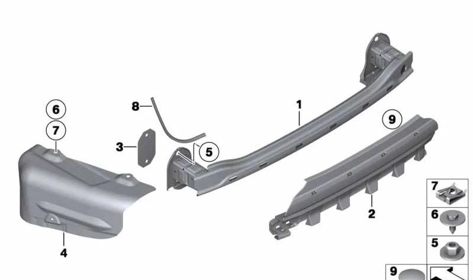 BMW 5 Serisi F10 Tampon Demiri Arka 51127184769