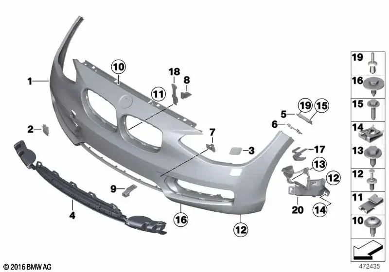 BMW 1 Serisi F20 F21 Tampon Ön 51117292959