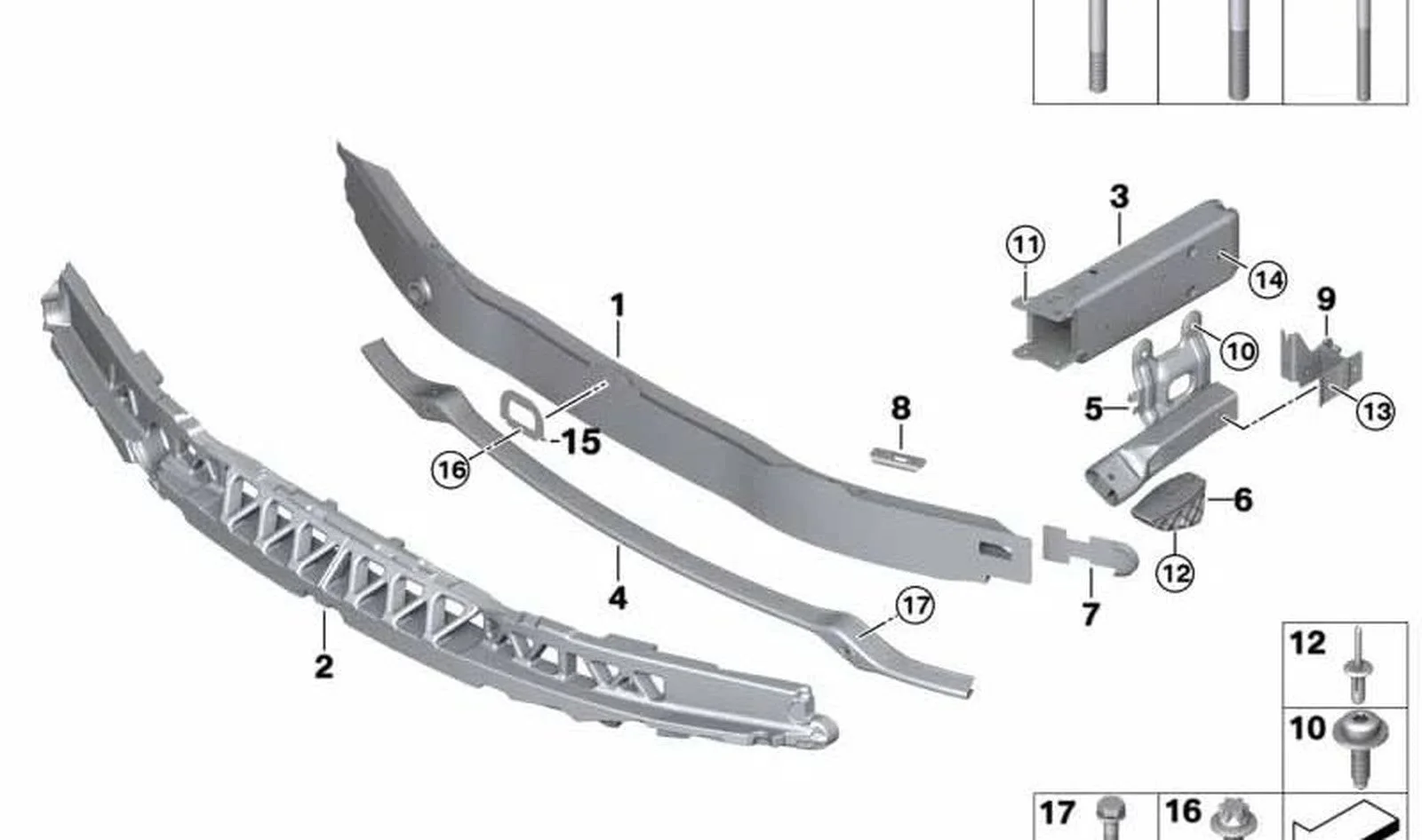 BMW F30 F31 F32 F33… Tampon Traversi Ön Üst 51117275178