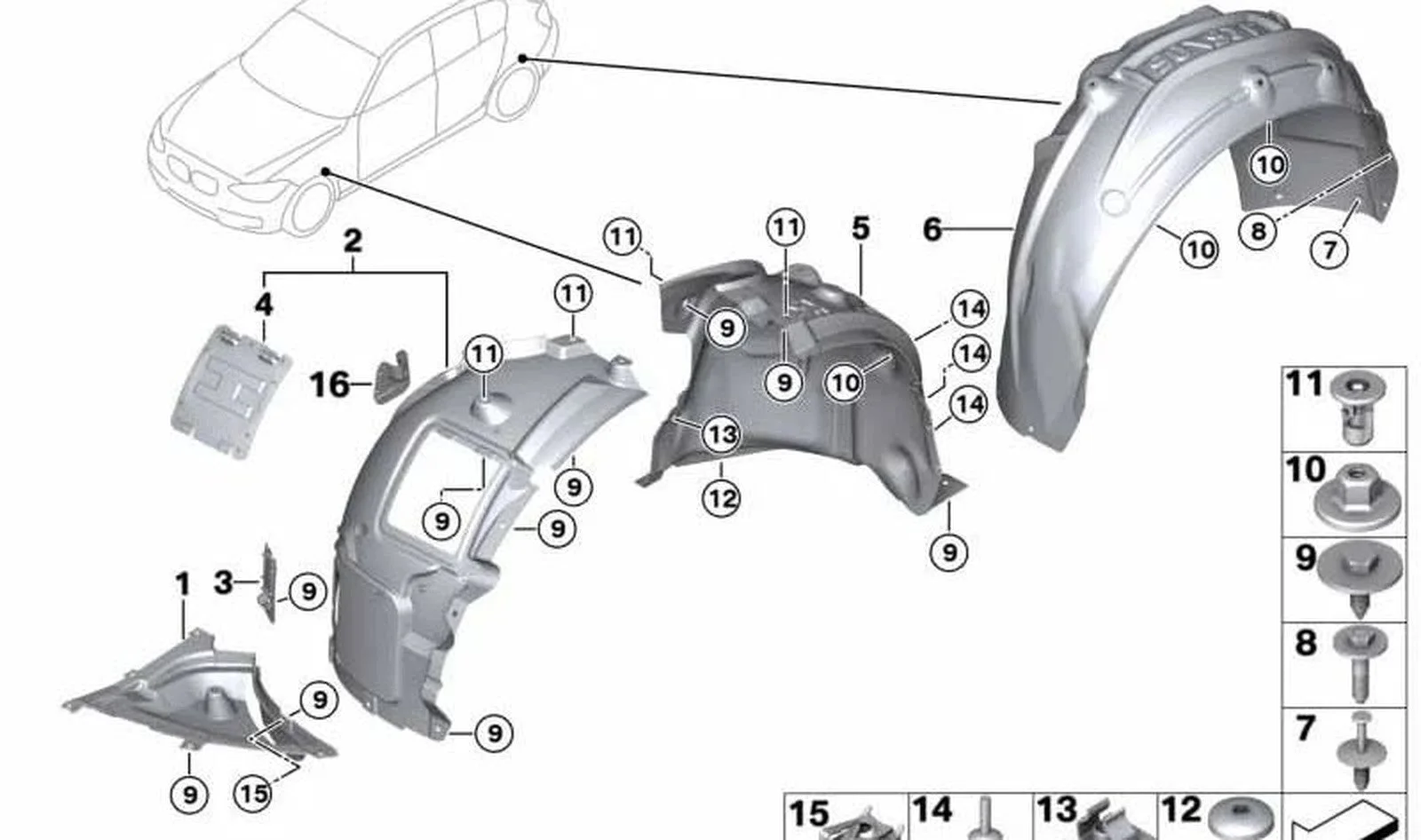 BMW 1 Serisi 2 Serisi F20 F21 F22 F23 Tava Bakaliti R M Sağ 51717241848