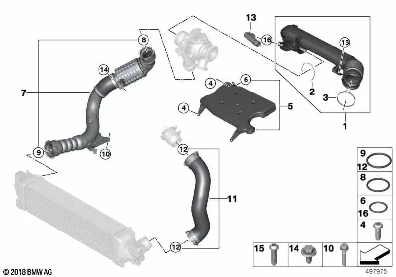 BMW F40 F44 F45 F46… B37 B47 Temiz Hava Borusu 13718511377