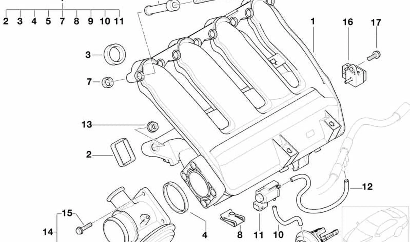 BMW E38 E39 E46 E53… M47 M57 Vakum Kontrol Valfi 11617786961