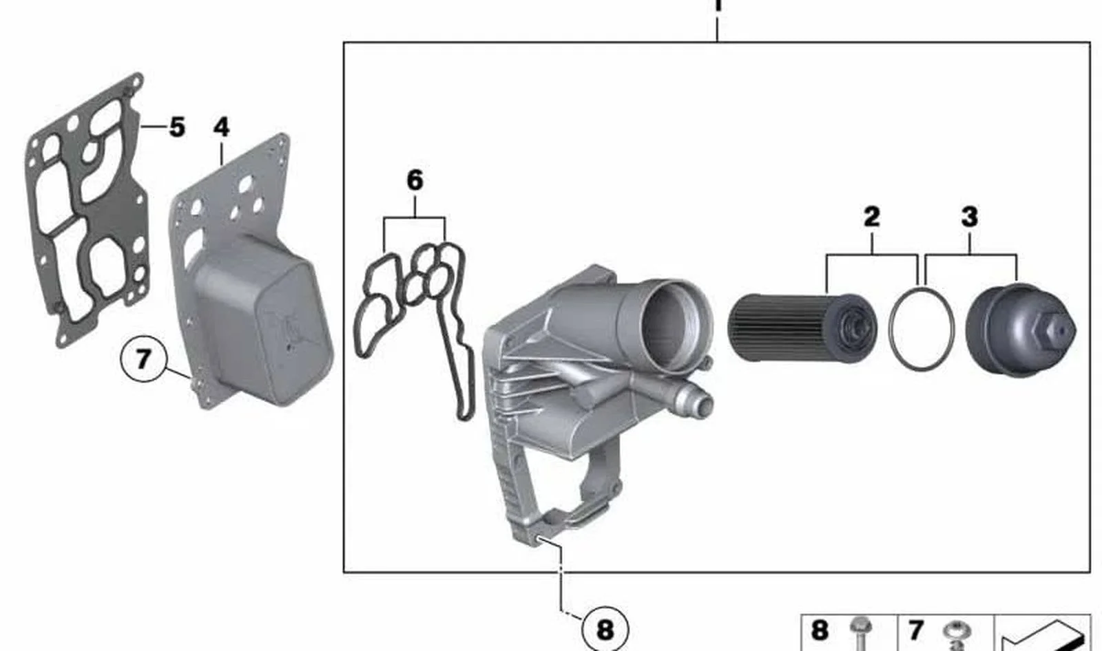 BMW E84 E90 F01 F10… N47 N57 Yağ Filtre Kütüğü -Meka/Şanz 11428512283