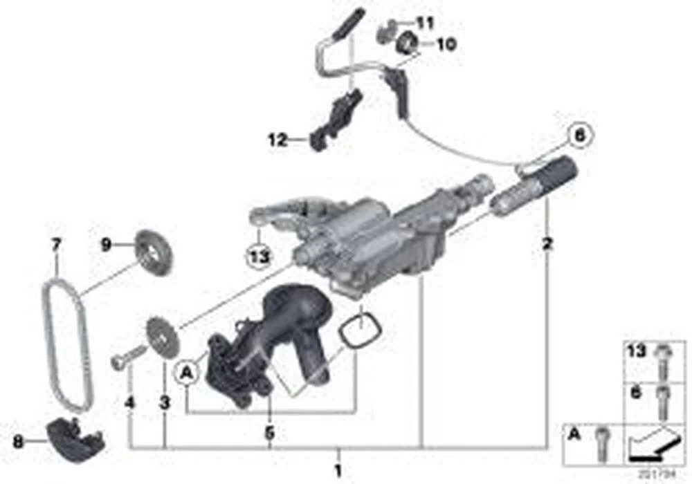 BMW F20 F21 F30 F31… N13 Yağ Pompa Zincir Seti 11418482629